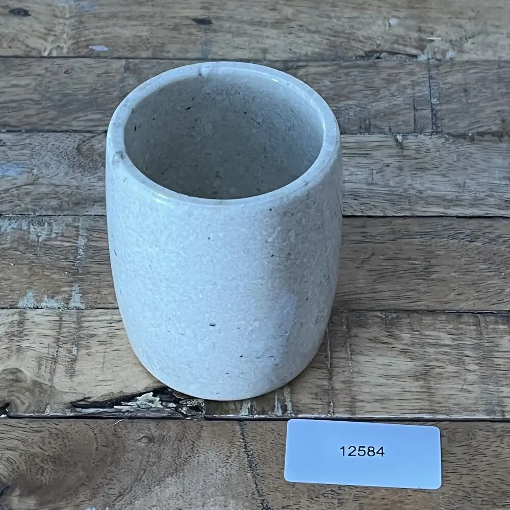 Soapstone Speckled Stone Cup Toothbrush Holder 3.75